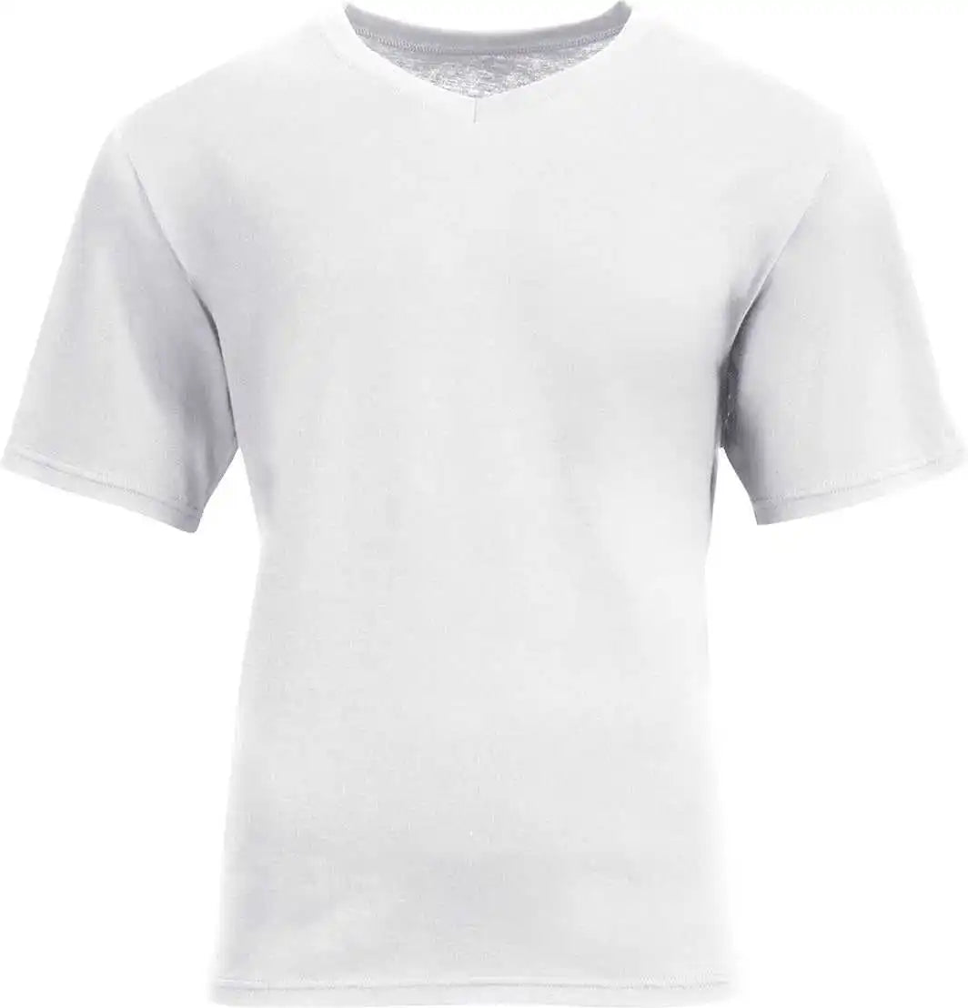 A4 N3512 Unisex Softek V-neck T-shirt - White