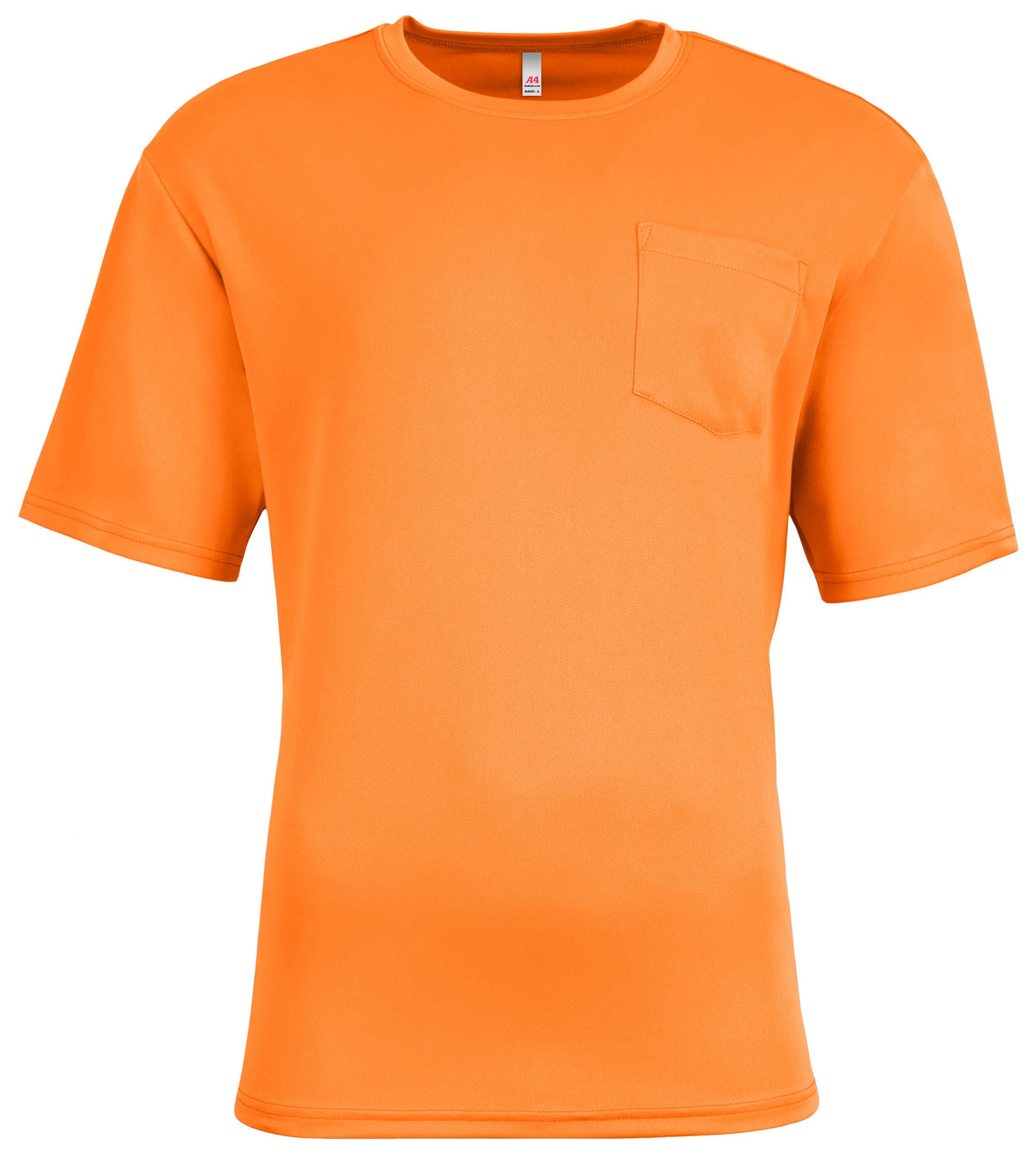 A4 N3515 Sprint Short Sleeve Pocket Tee - Safety Orange