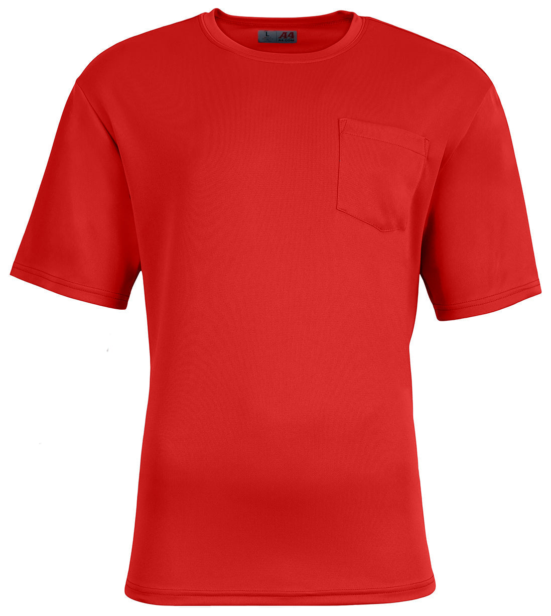 A4 N3515 Unisex Sprint Pocket T-shirt - Scarlet