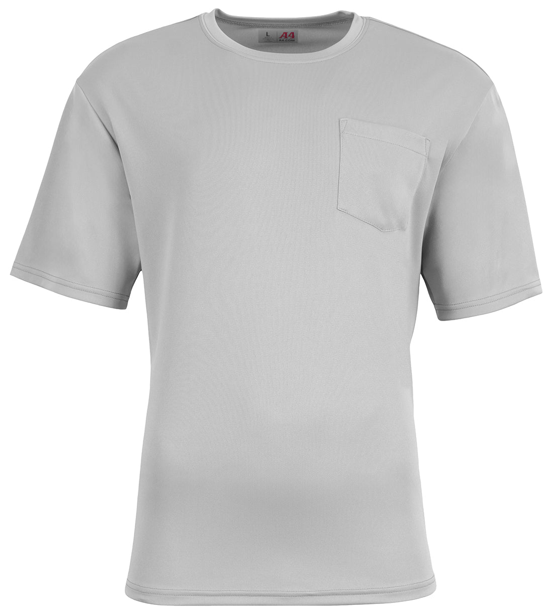 A4 N3515 Unisex Sprint Pocket T-shirt - Silver