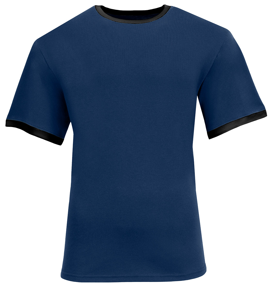 A4 N3518 Unisex Softek Ringer T-shirt - Navy