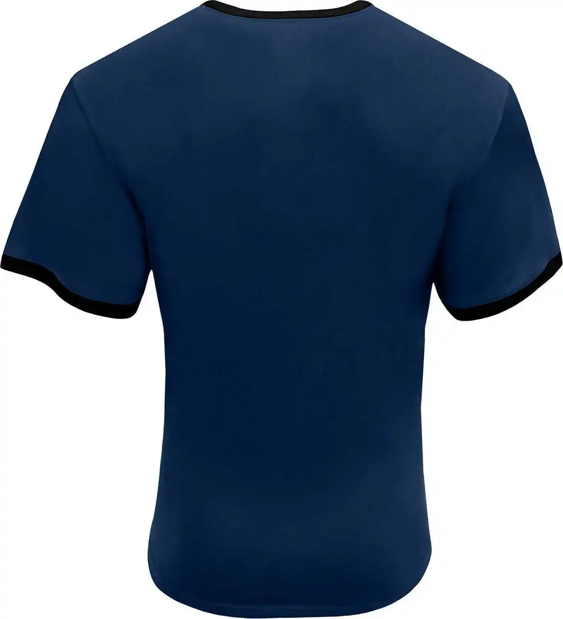 A4 N3518 Unisex Softek Ringer t Shirt Navy
