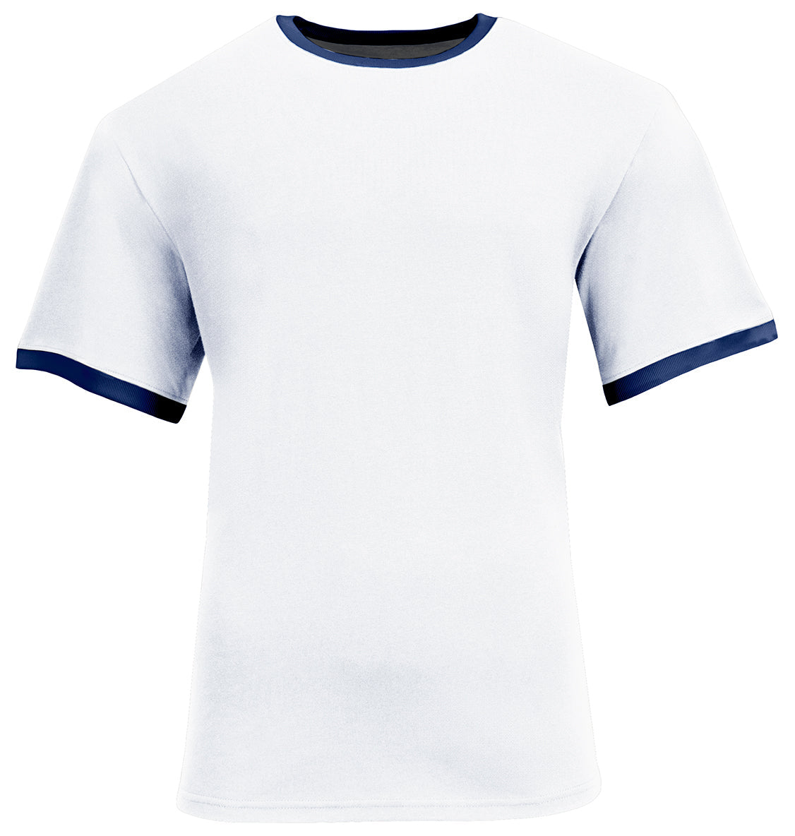 A4 N3518 Unisex Softek Ringer T-shirt - Navy