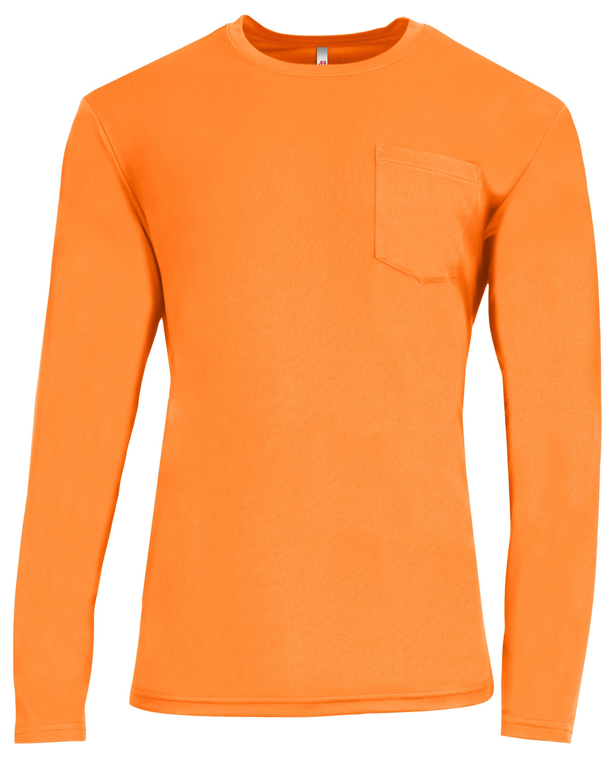 A4 N3521 Sprint Long Sleeve Pocket Tee - Safety Orange - Xs