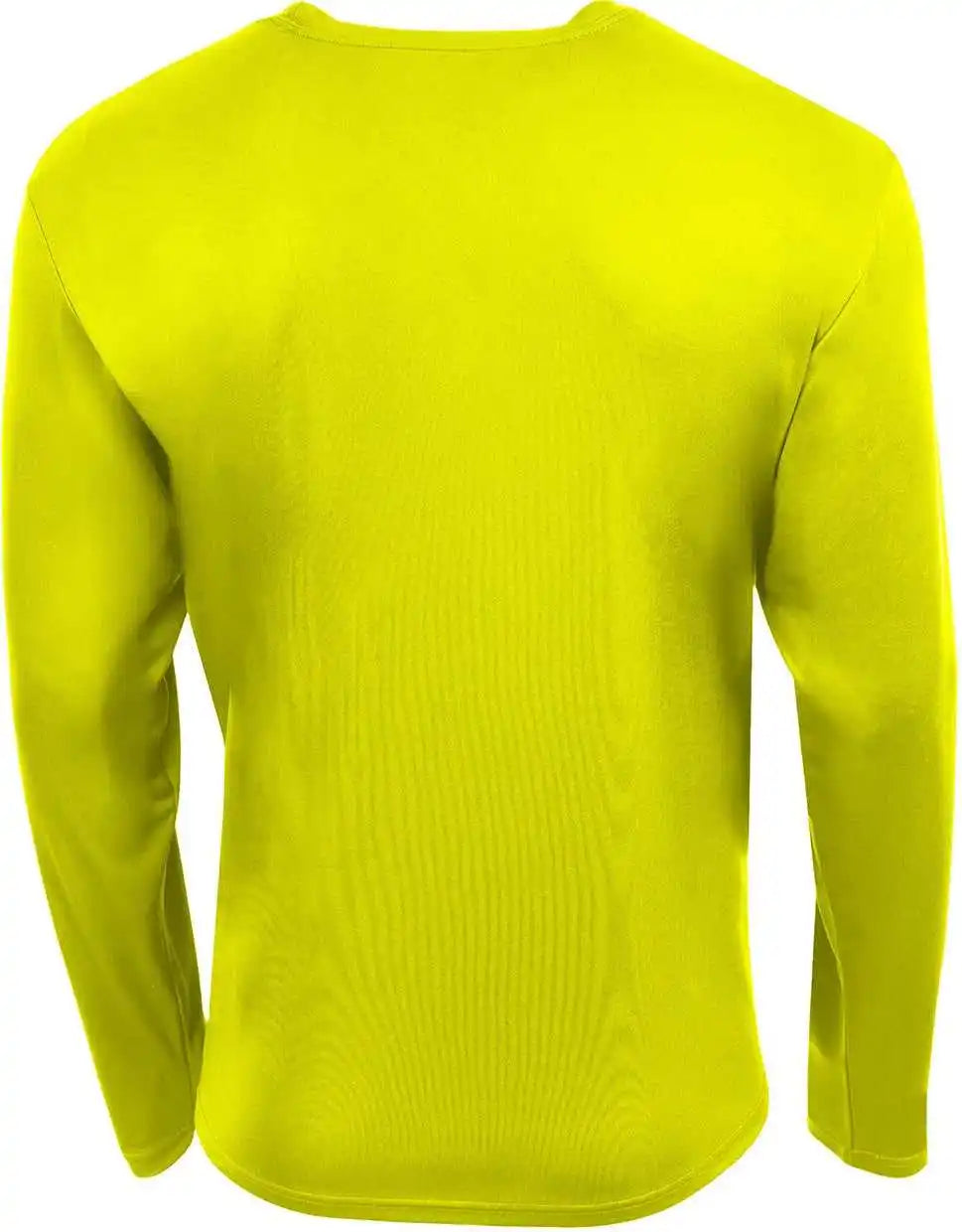 A4 N3521 Unisex Sprint Long Sleeve Pocket t Shirt Safety Yellow