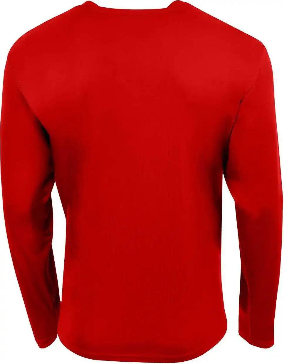 A4 N3521 Unisex Sprint Long-sleeve Pocket T-shirt - Scarlet