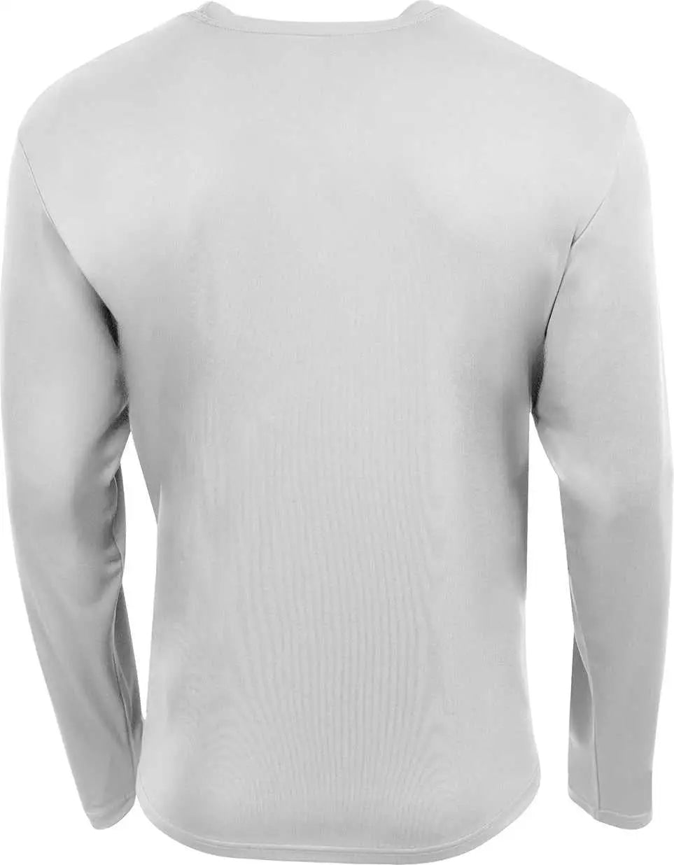 A4 N3521 Unisex Sprint Long-sleeve Pocket T-shirt - Silver