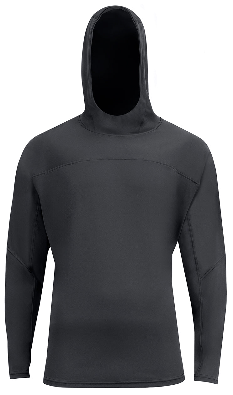 A4 N3524 Unisex Airflex Long-sleeve Scuba Neck Hooded T-shirt - Graphite