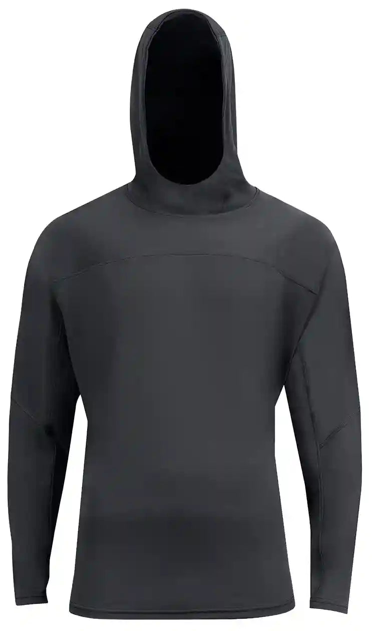 A4 N3524 Unisex Airflex Long-sleeve Scuba Neck Hooded T-shirt - Graphite