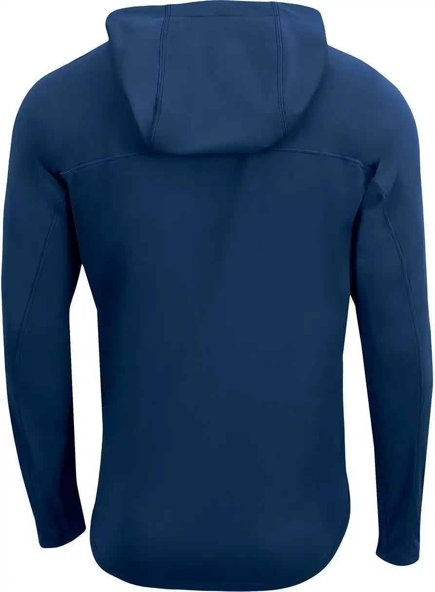 A4 N3524 Unisex Airflex Long-sleeve Scuba Neck Hooded T-shirt - Navy