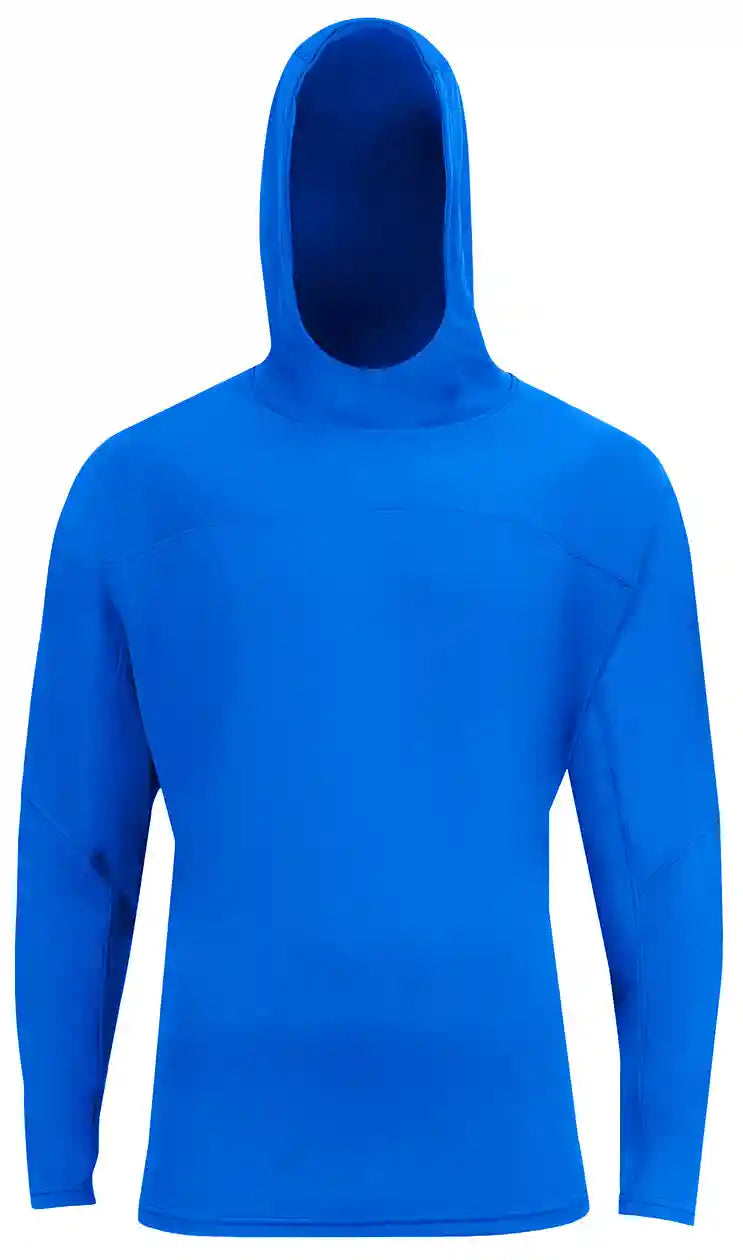 A4 N3524 Unisex Airflex Long-sleeve Scuba Neck Hooded T-shirt - Royal