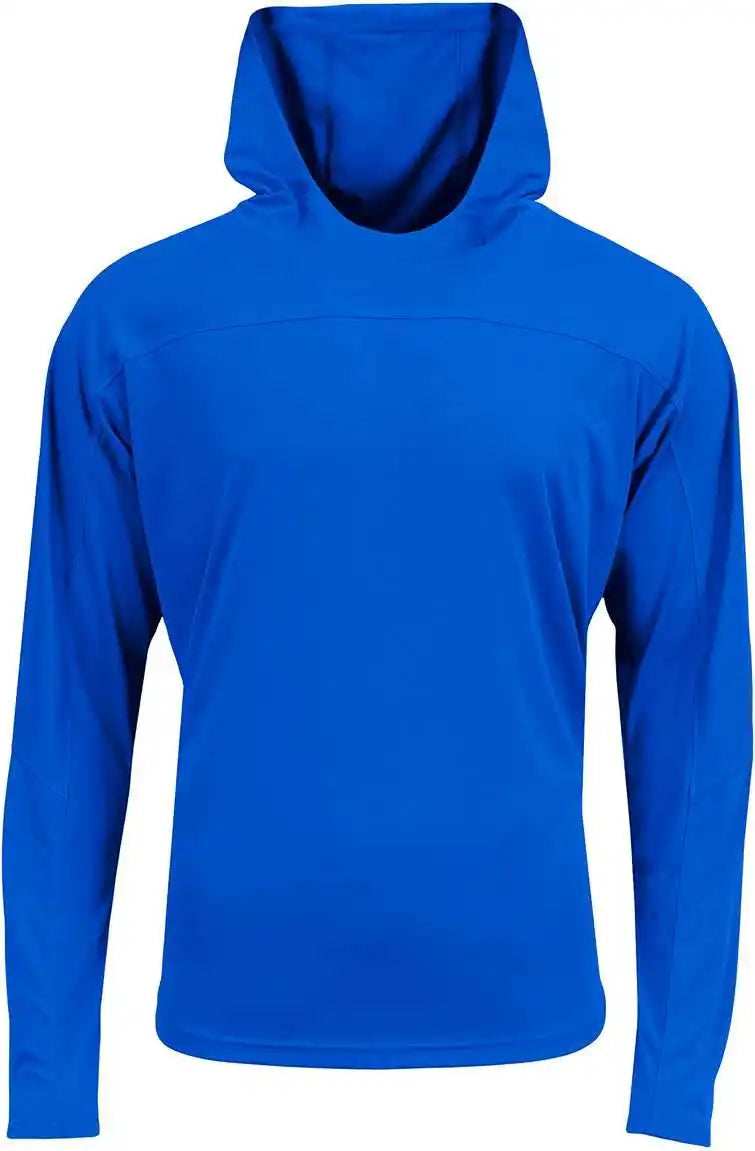 A4 N3524 Unisex Airflex Long Sleeve Scuba Neck Hooded t Shirt Royal
