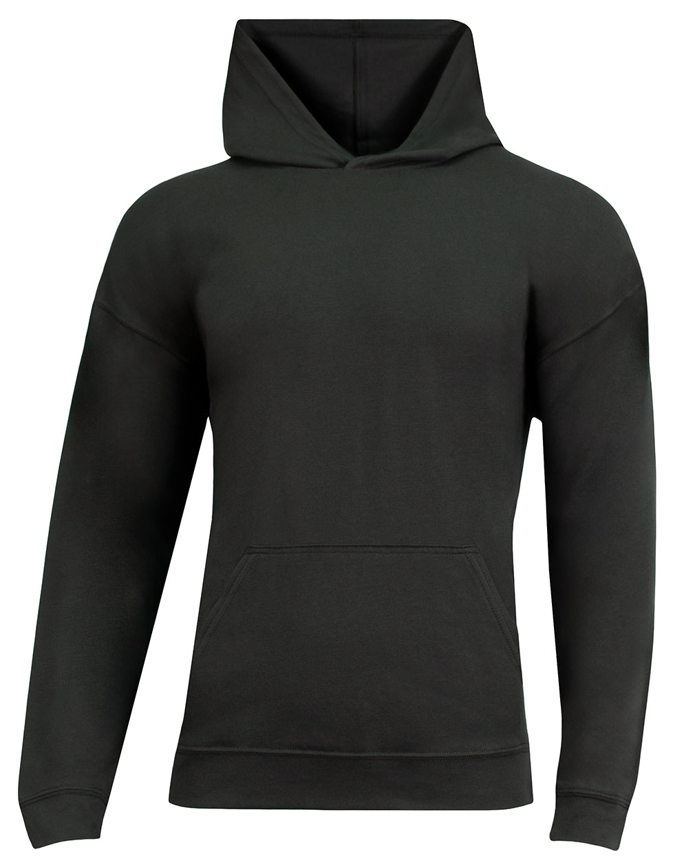 A4 N3528 Unisex Softek Long-sleeve Hooded T-shirt - Black