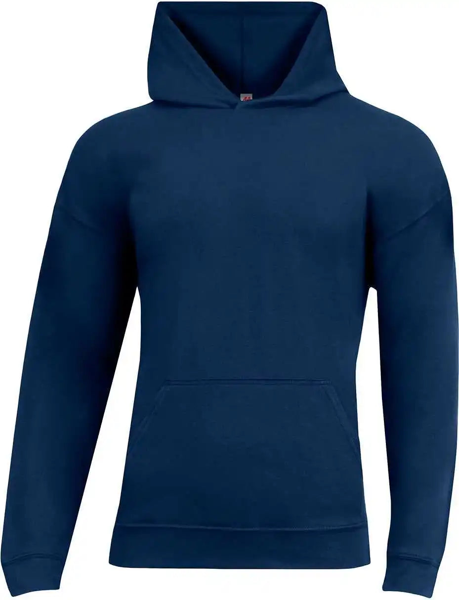 A4 N3528 Unisex Softek Long Sleeve Hooded t Shirt Navy