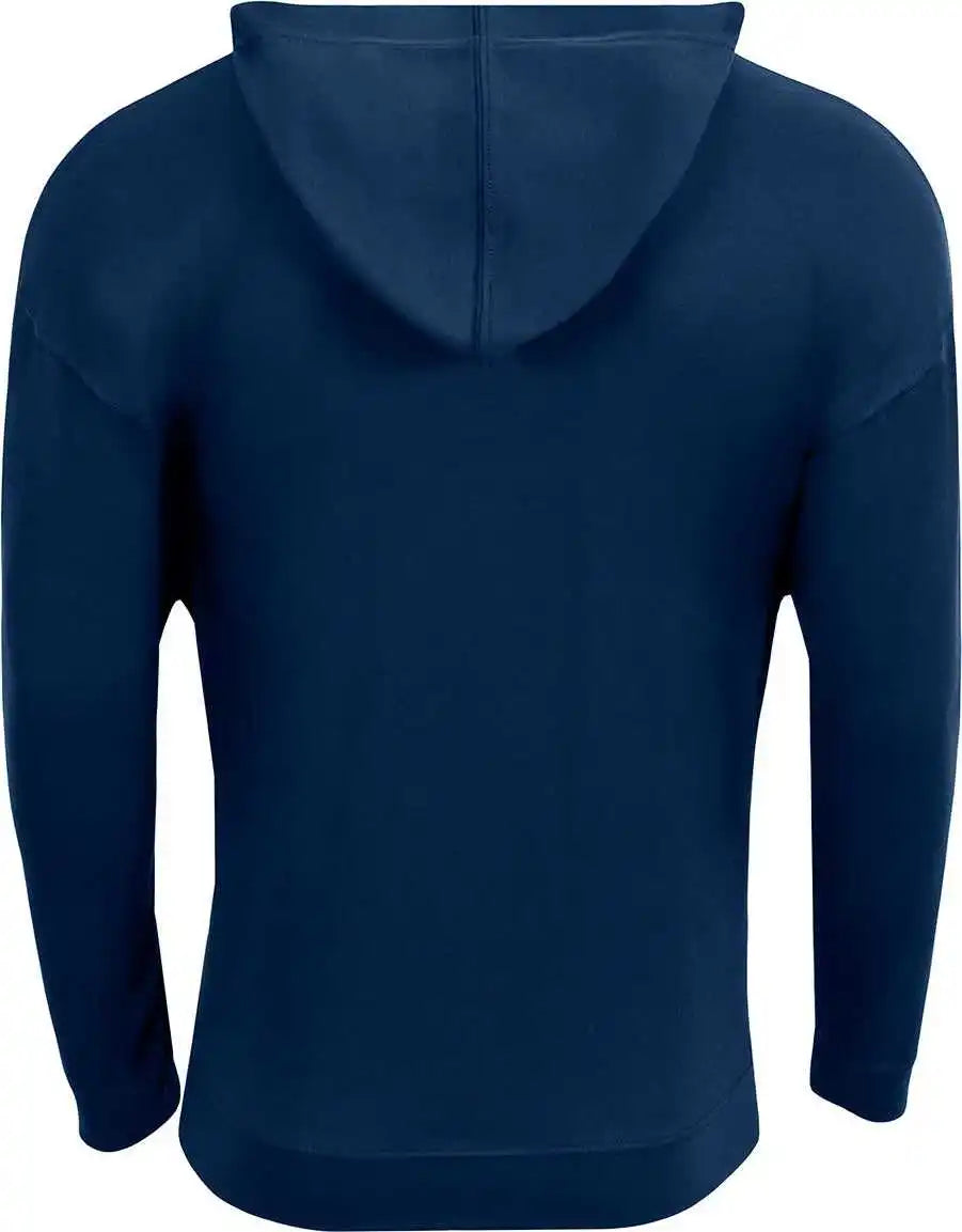 A4 N3528 Unisex Softek Long-sleeve Hooded T-shirt - Navy
