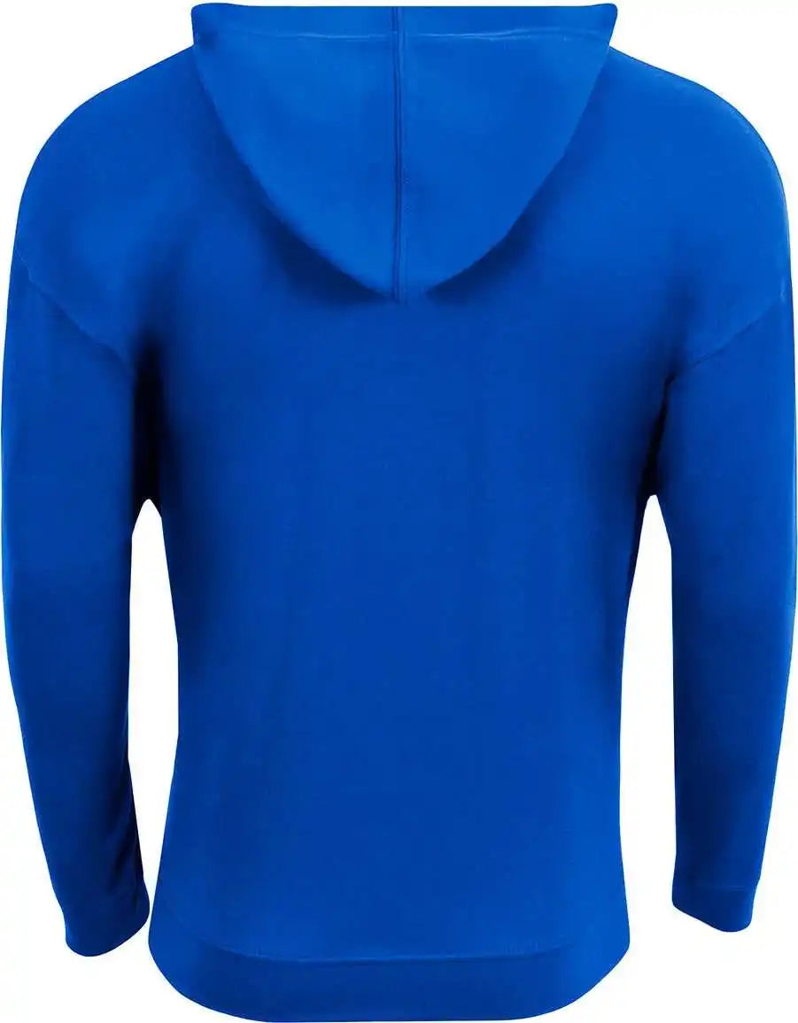 A4 N3528 Unisex Softek Long Sleeve Hooded t Shirt Royal