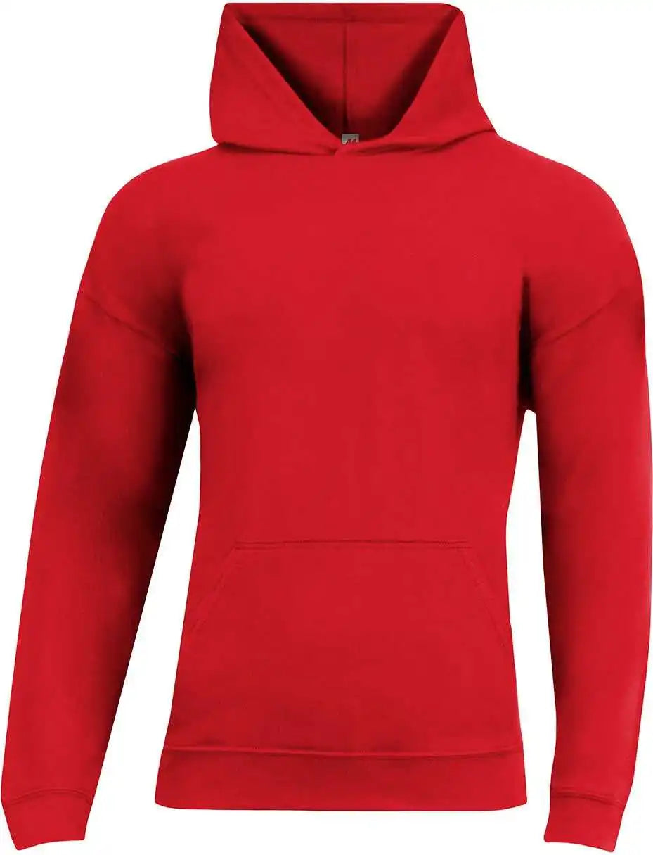 A4 N3528 Unisex Softek Long Sleeve Hooded t Shirt Scarlet
