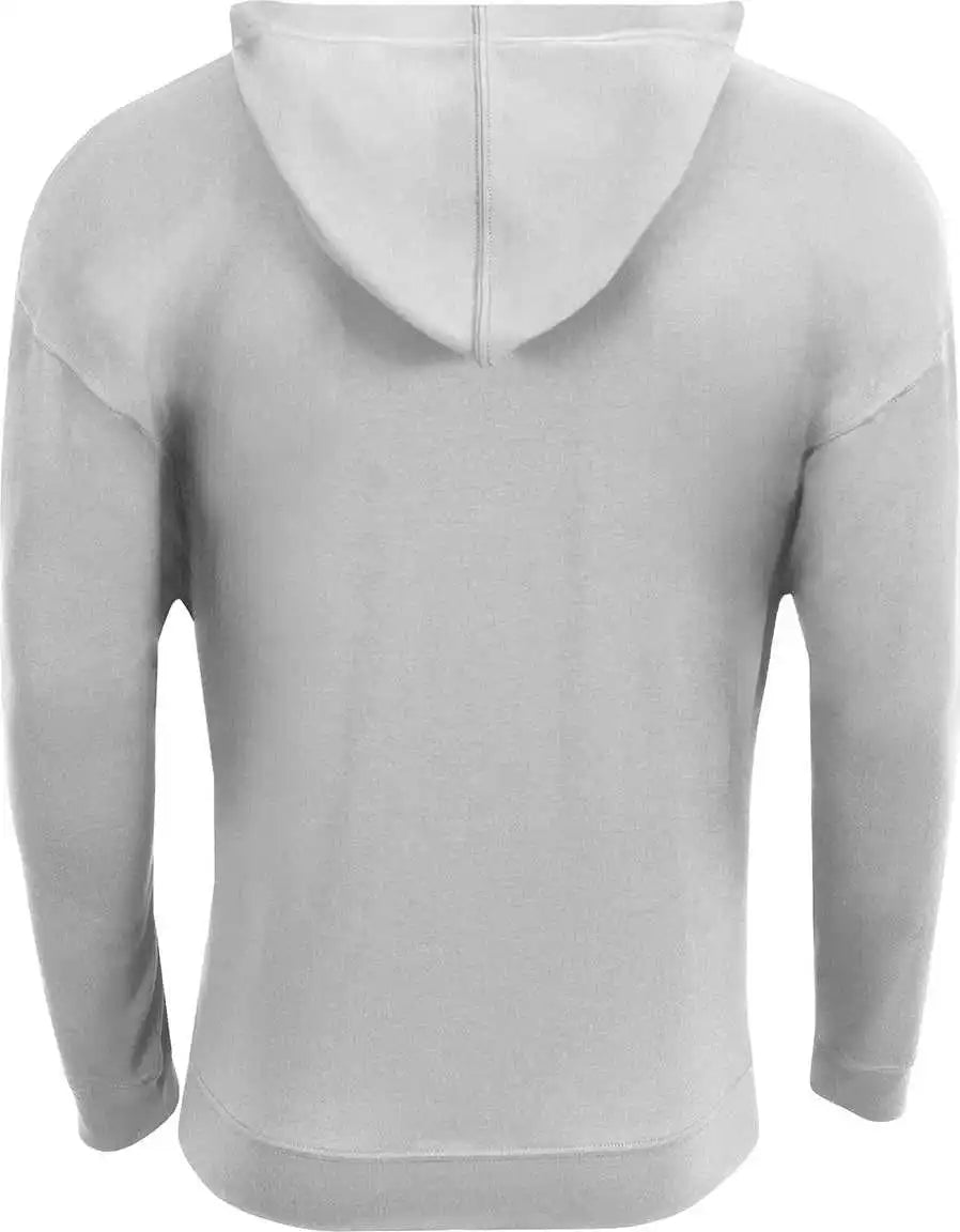 A4 N3528 Unisex Softek Long-sleeve Hooded T-shirt - Silver