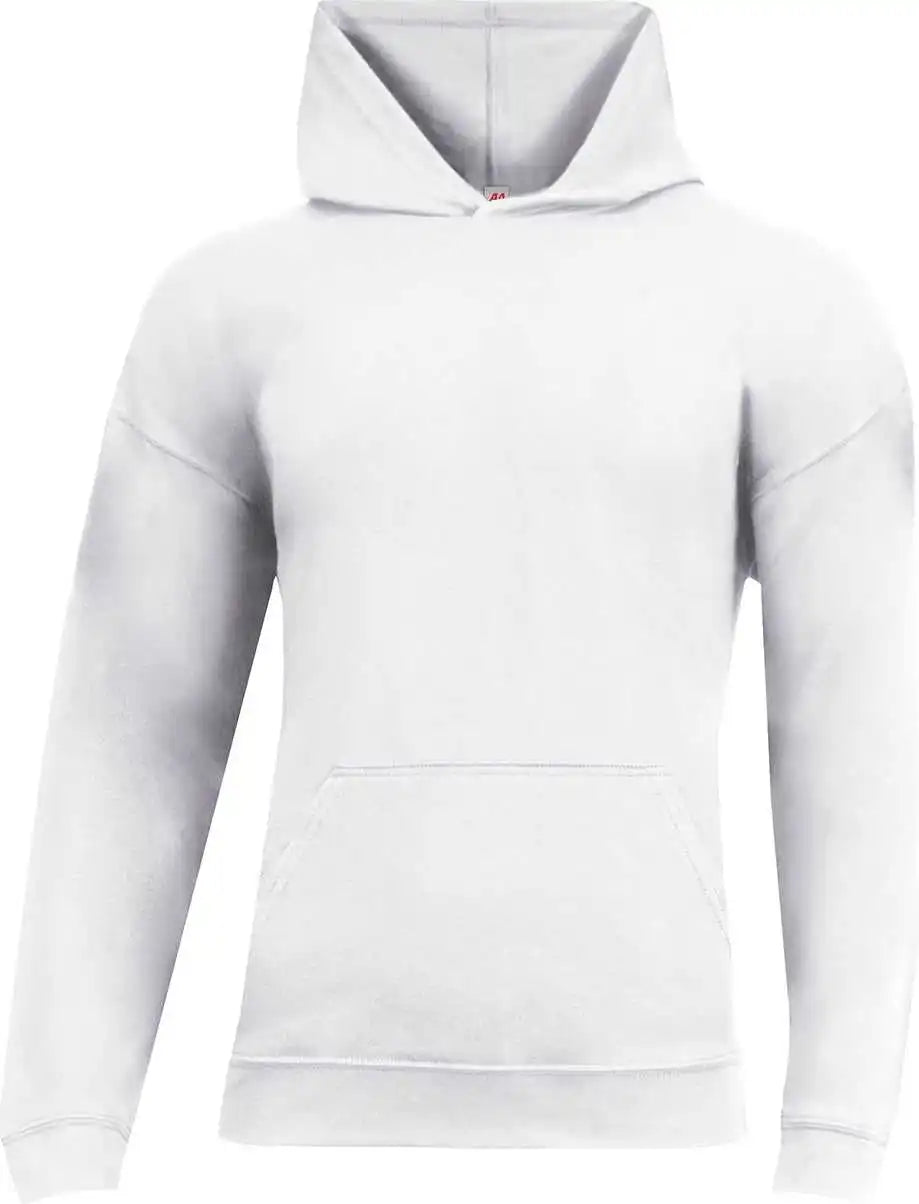 A4 N3528 Unisex Softek Long Sleeve Hooded t Shirt White