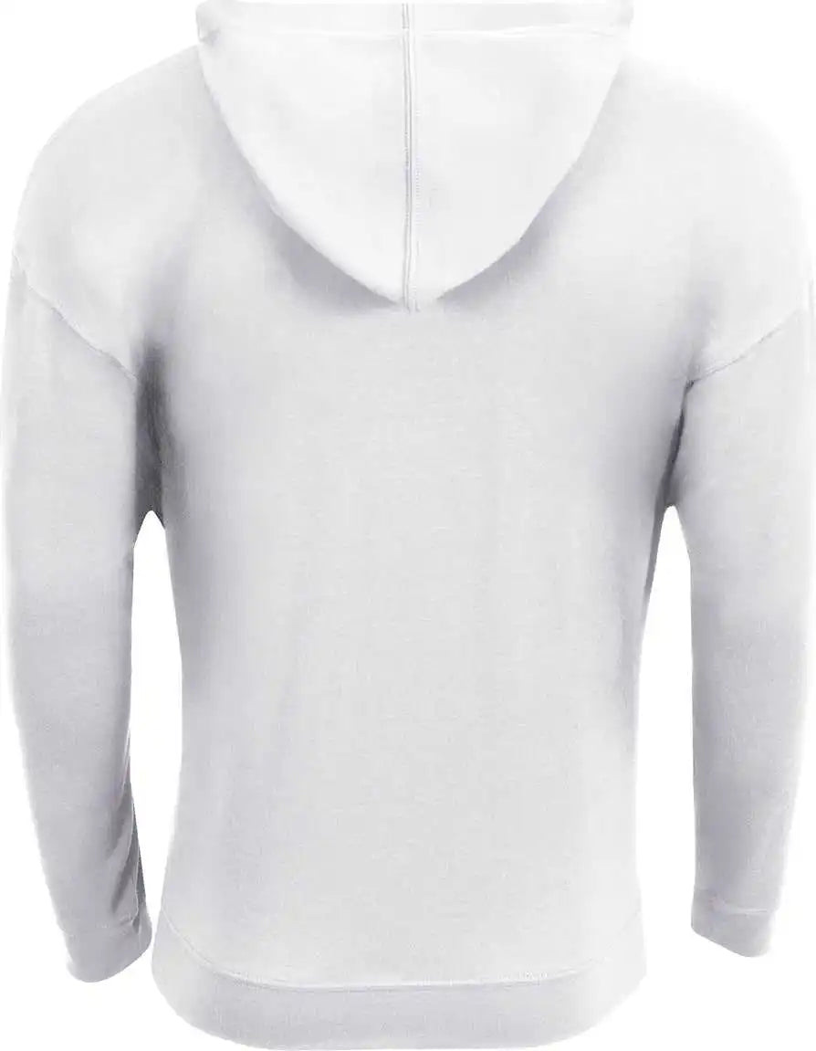 A4 N3528 Unisex Softek Long Sleeve Hooded t Shirt White