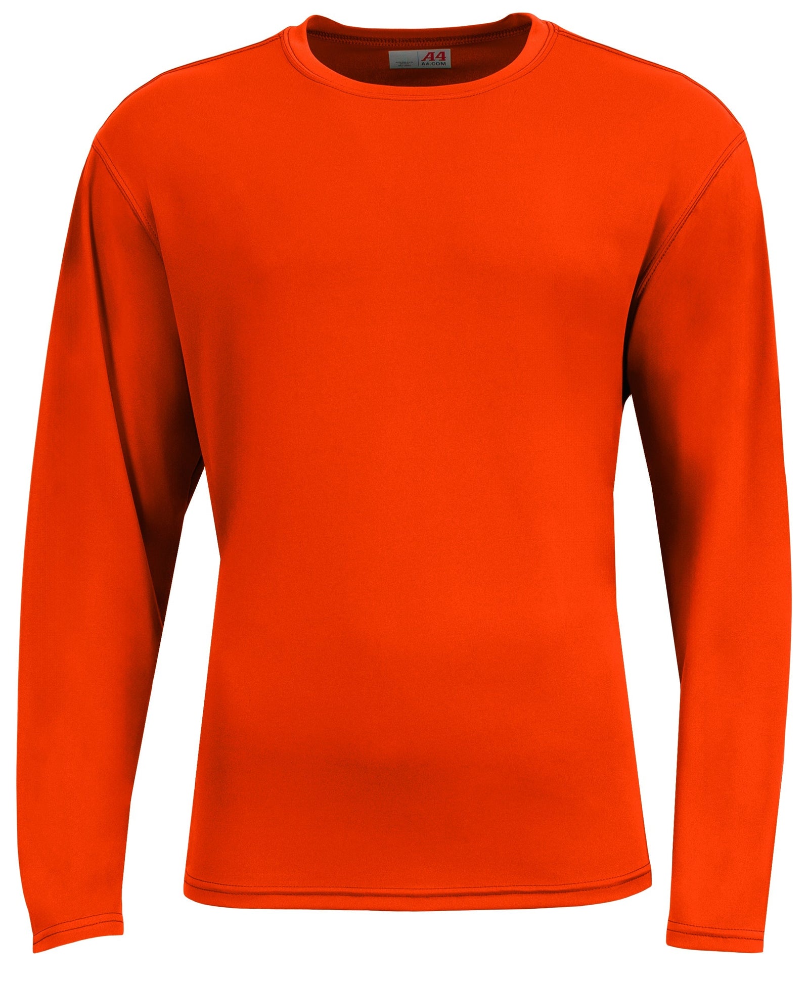 A4 N3532 Airflex Long Sleeve Crew - Athletic Orange