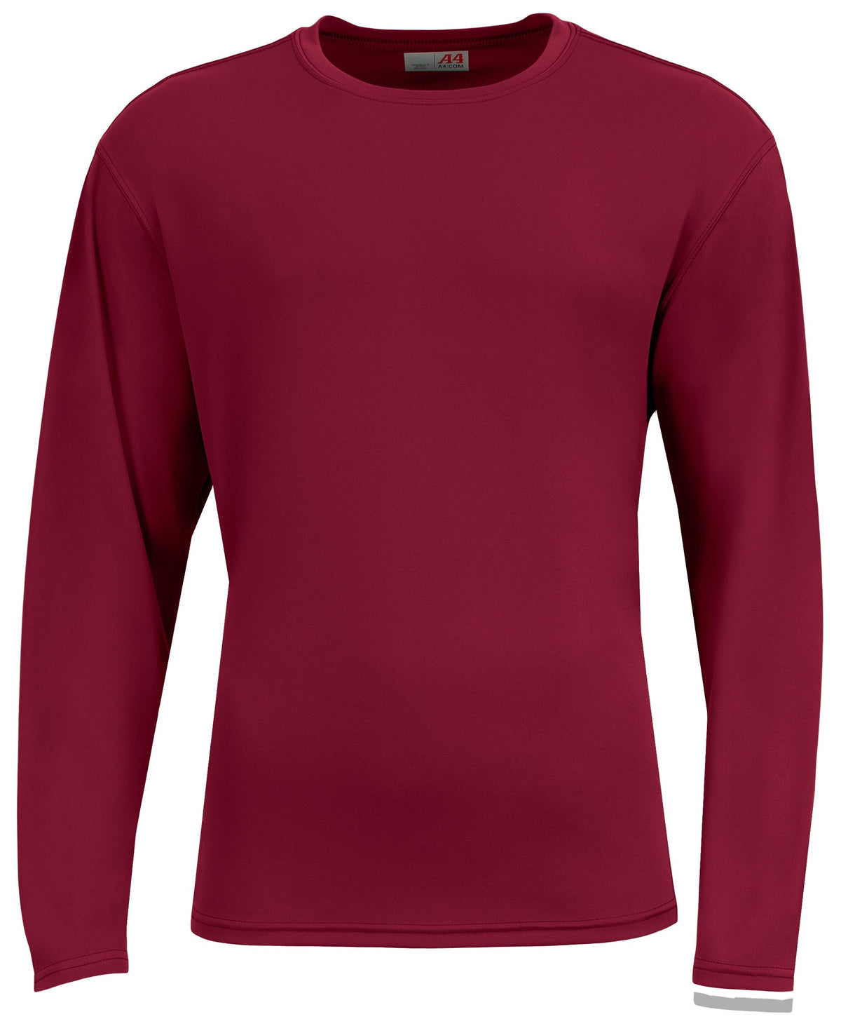 A4 N3532 Airflex Long Sleeve Crew - Maroon