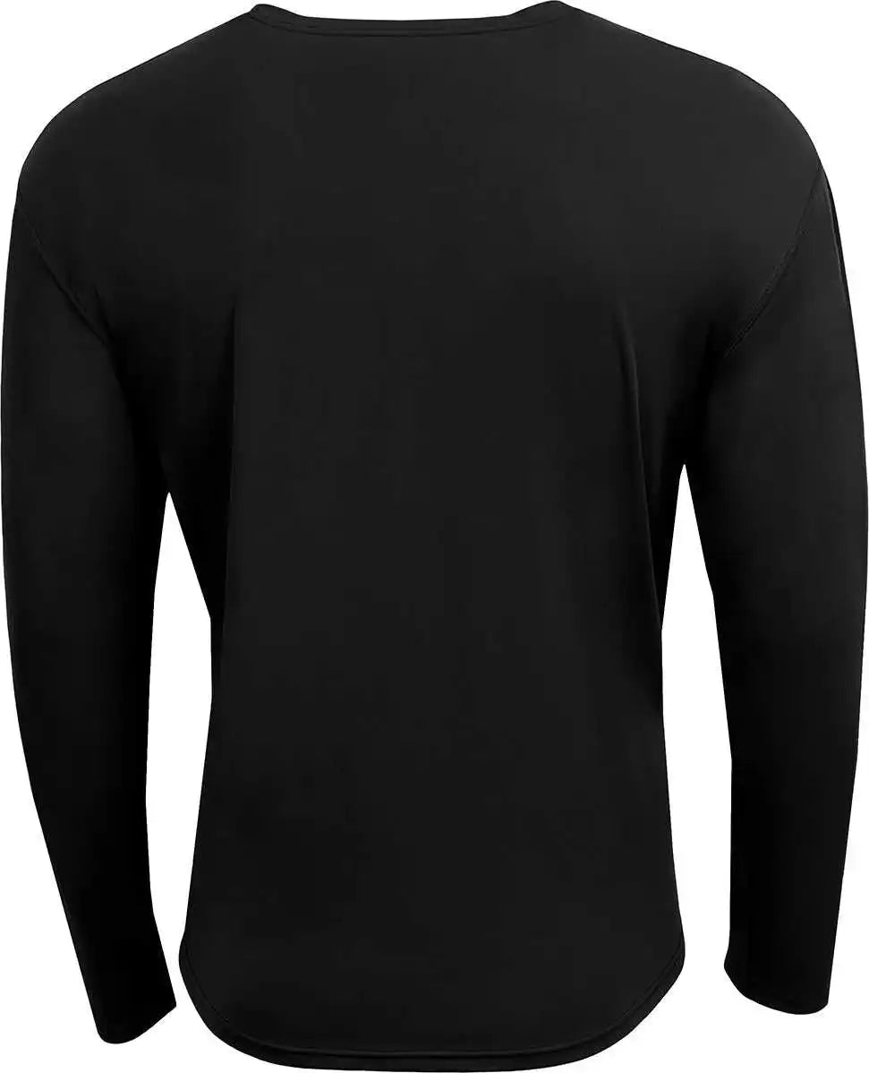 A4 N3532 Unisex Airflex Long-sleeve Raglan T-shirt - Black