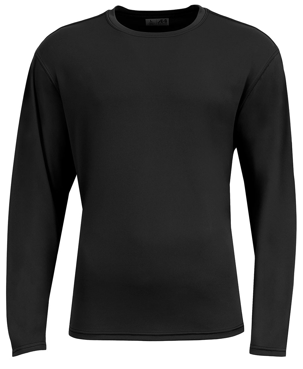 A4 N3532 Unisex Airflex Long-sleeve Raglan T-shirt - Black