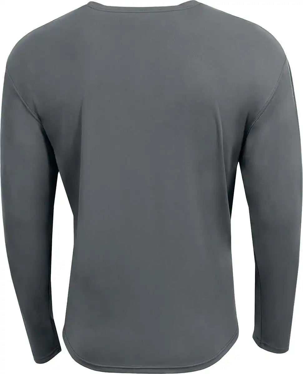 A4 N3532 Unisex Airflex Long-sleeve Raglan T-shirt - Graphite