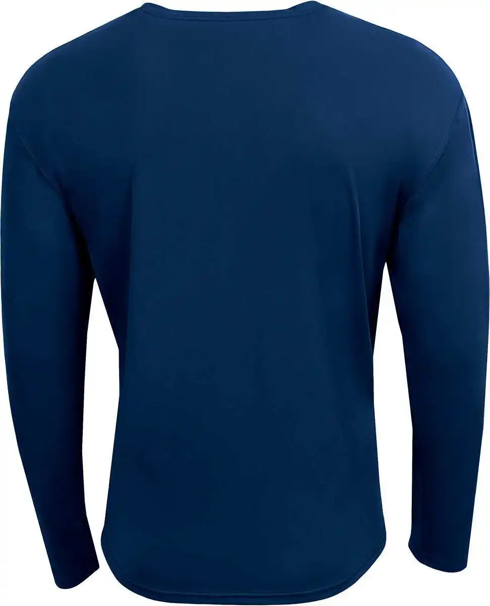 A4 N3532 Unisex Airflex Long Sleeve Raglan t Shirt Navy