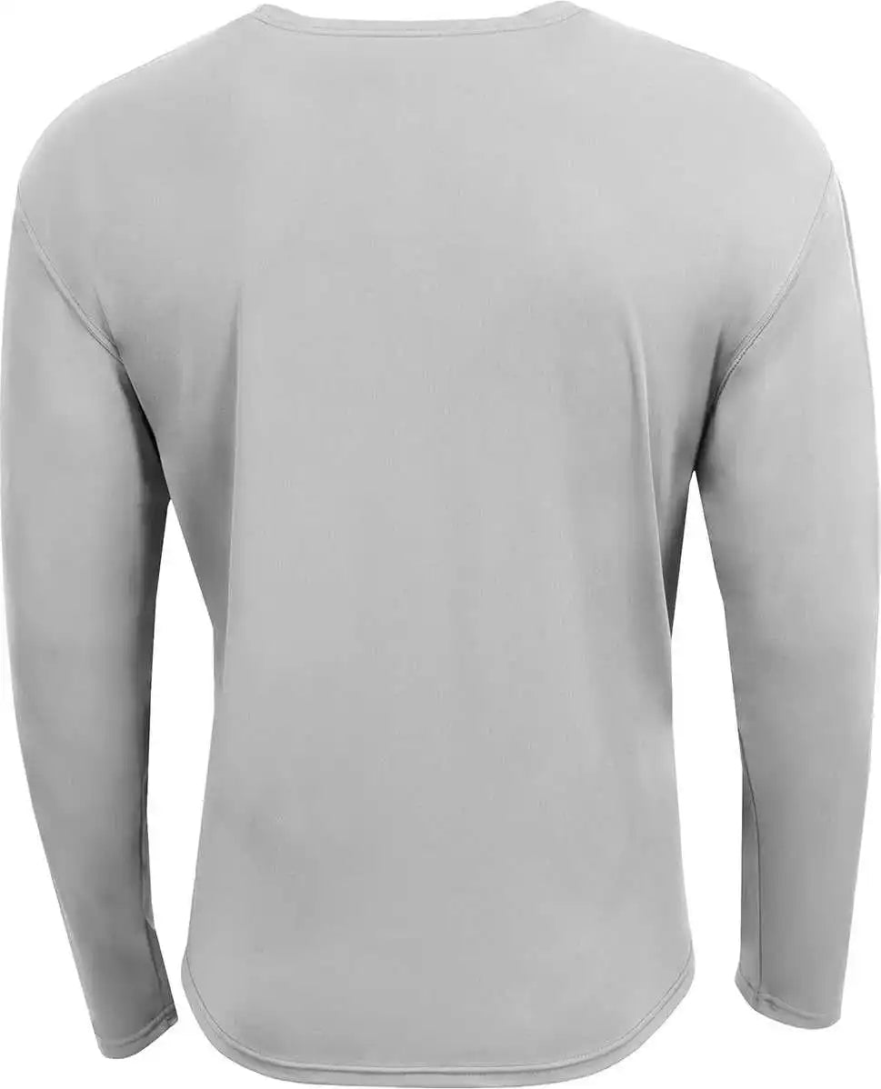 A4 N3532 Unisex Airflex Long-sleeve Raglan T-shirt - Silver