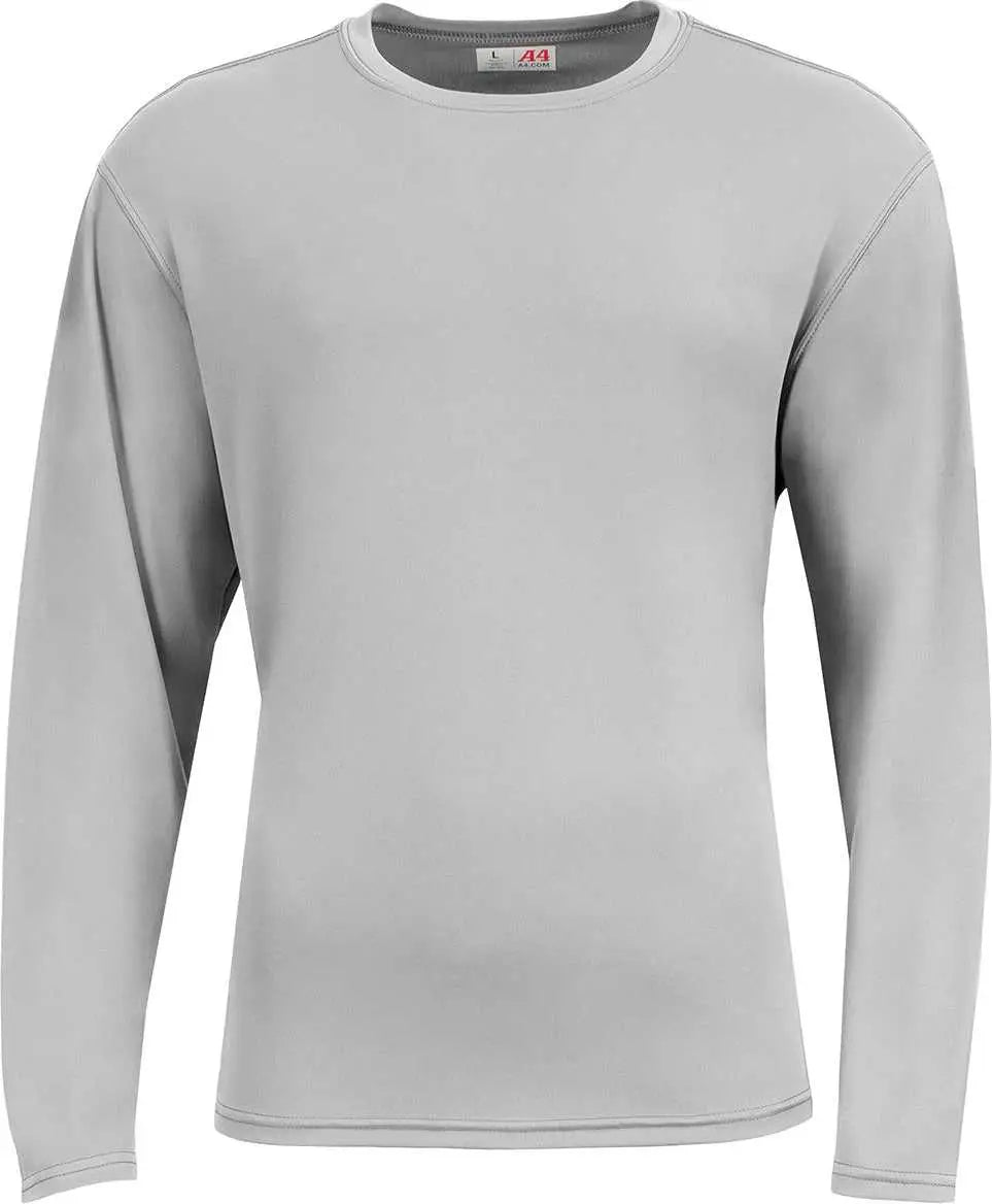 A4 N3532 Unisex Airflex Long-sleeve Raglan T-shirt - Silver