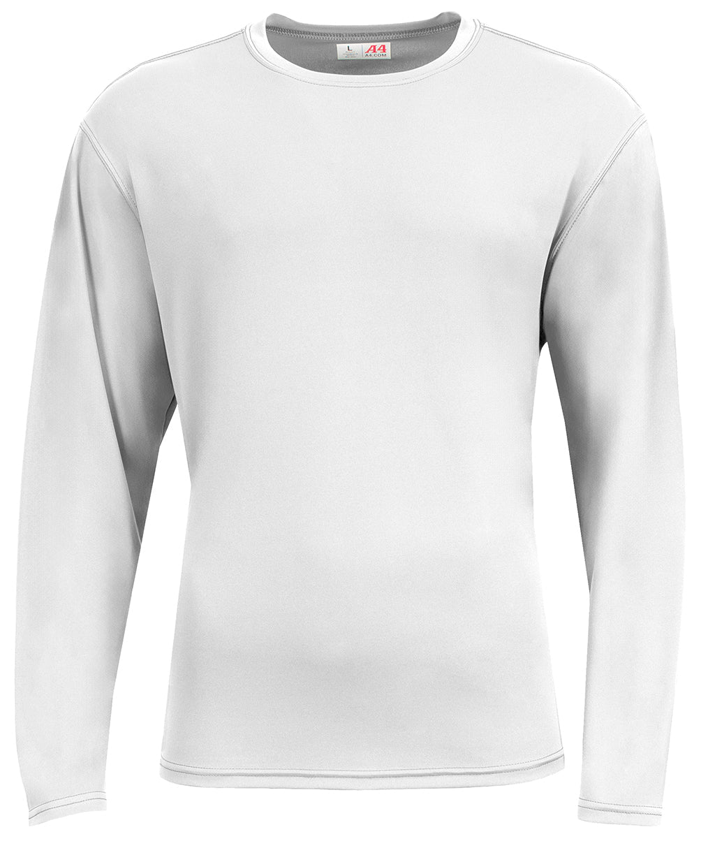 A4 N3532 Unisex Airflex Long-sleeve Raglan T-shirt - White