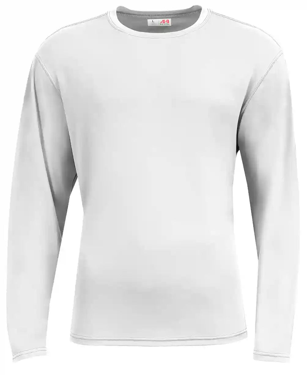 A4 N3532 Unisex Airflex Long-sleeve Raglan T-shirt - White
