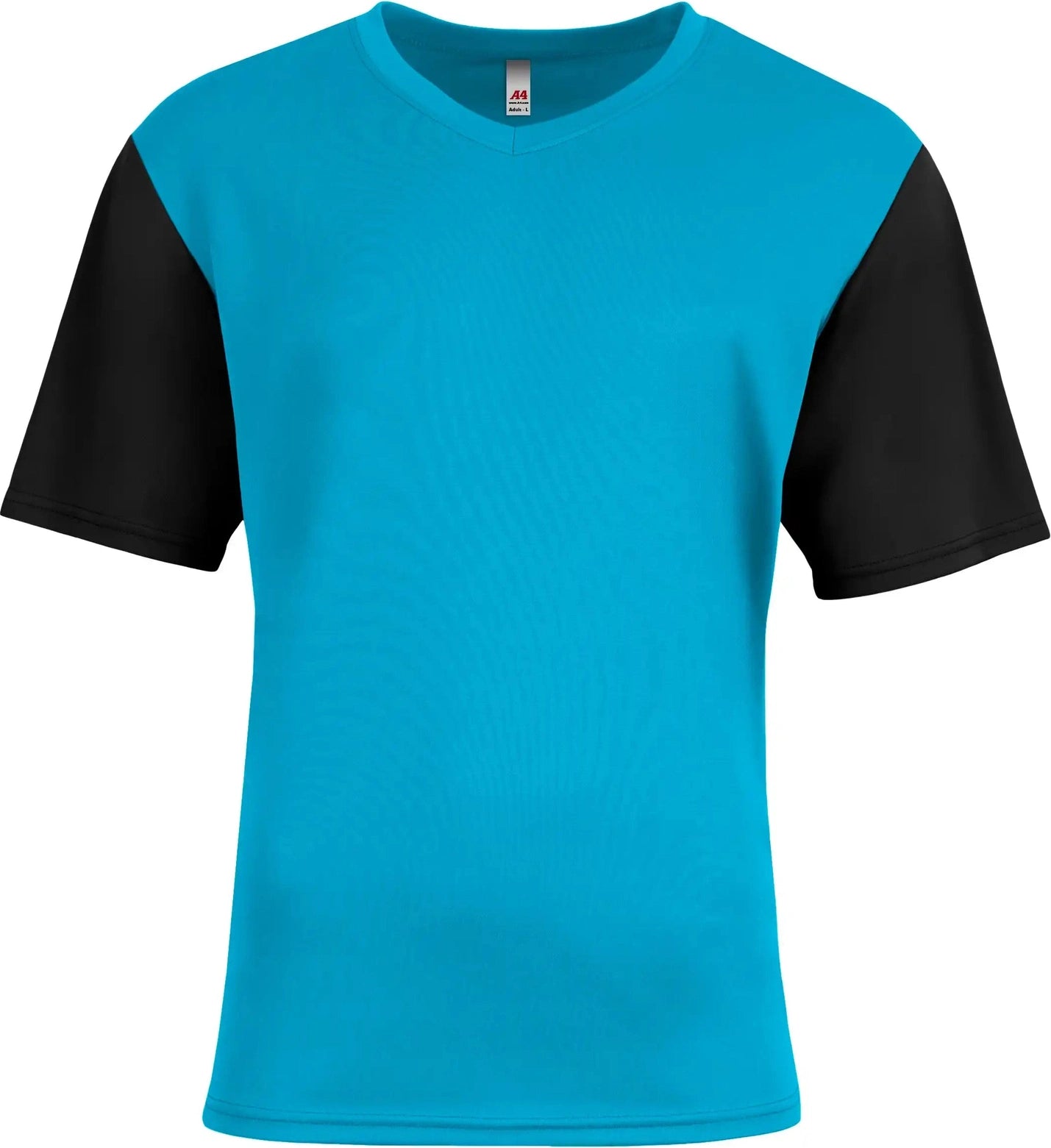 A4 N3541 Sprint Color Block V-neck - Electric Blue/black - Electric Blue/black / Xs