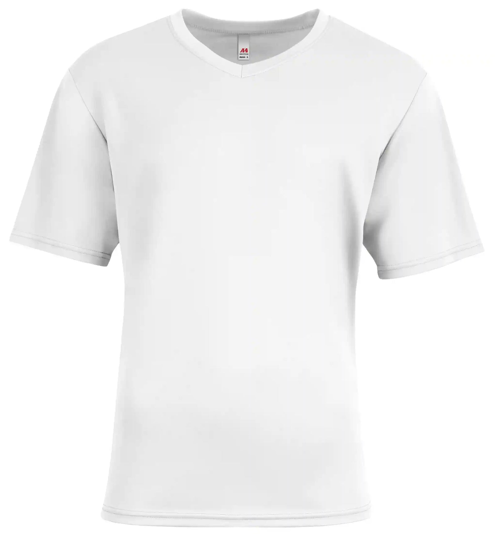 A4 N3541 Sprint Color Block V-neck T-shirt - Royal White