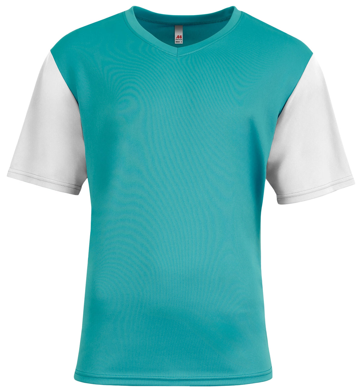 A4 N3541 Sprint Color Block V-neck T-shirt - White