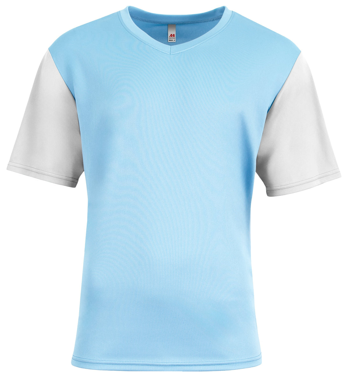 A4 N3541 Sprint Color Block V-neck T-shirt - White