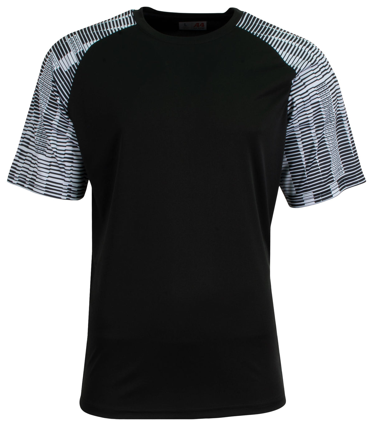 A4 N3551 Attacker Soccer Jersey - Black White - Adult s