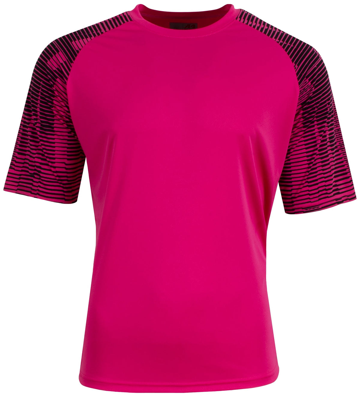 A4 N3551 Attacker Soccer Jersey - Fuchsia Black - Pink-hot / Adult s