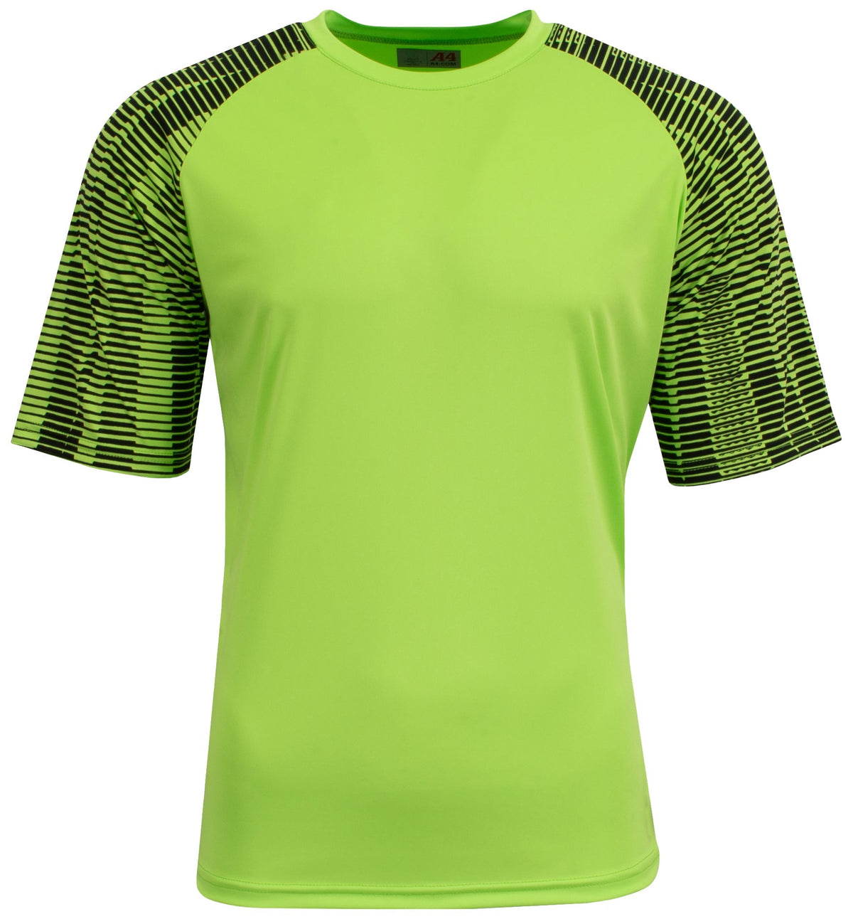 A4 N3551 Attacker Soccer Jersey - Lime Black - Green-lime / Adult s