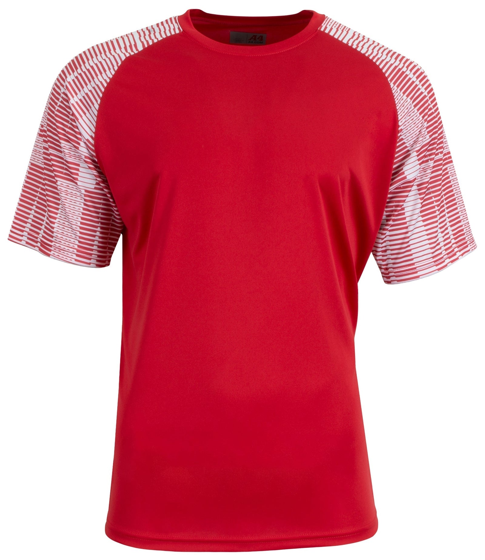 A4 N3551 Attacker Soccer Jersey - Scarlet White