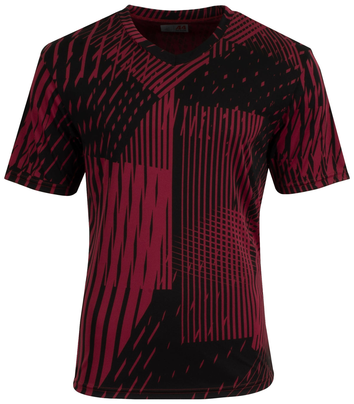 A4 N3553 Ricochet Soccer Jersey - Cardinal Black - Red-cardinal / Adult s
