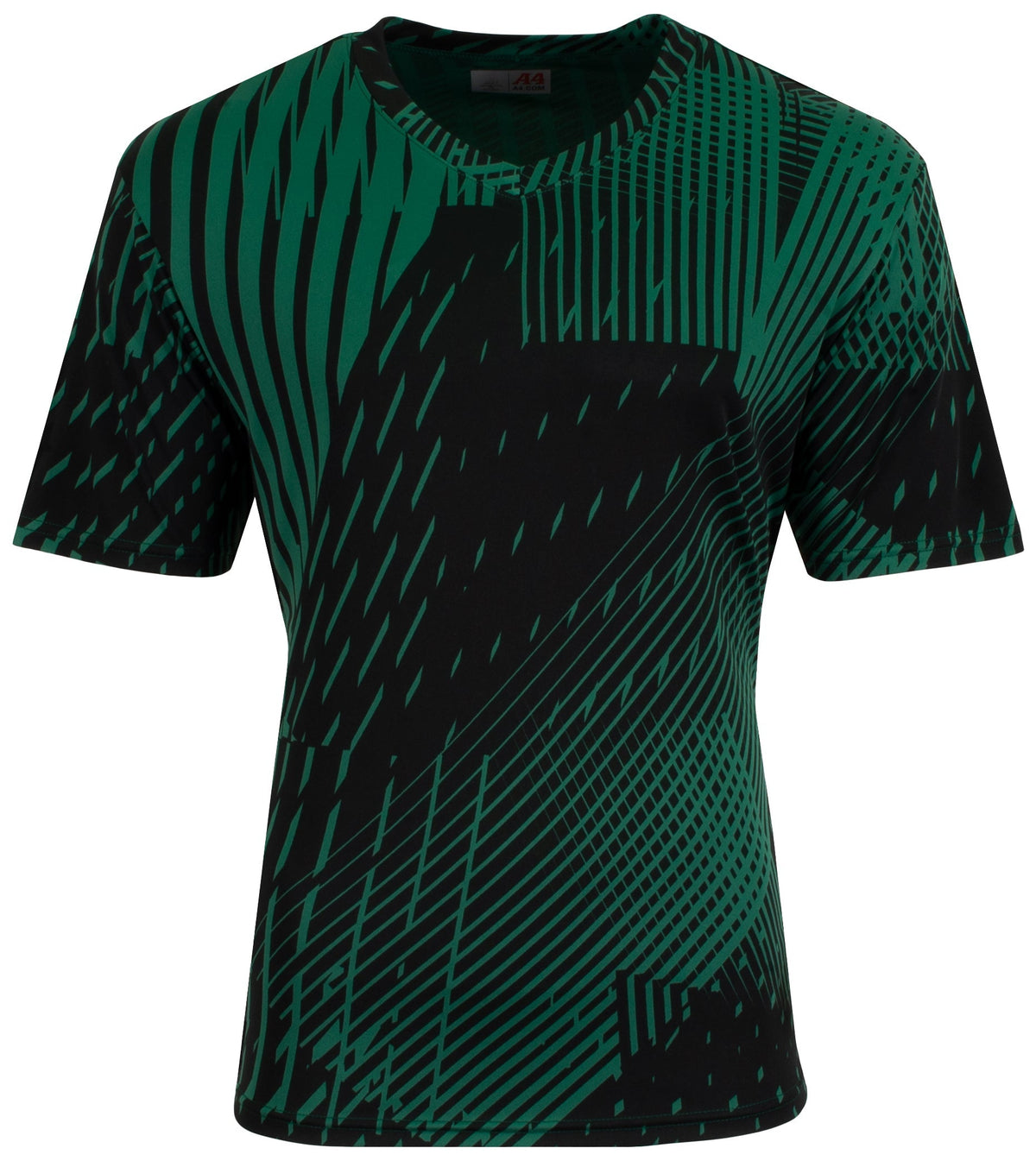 A4 N3553 Ricochet Soccer Jersey - Forest Black - Green-dark / Adult s