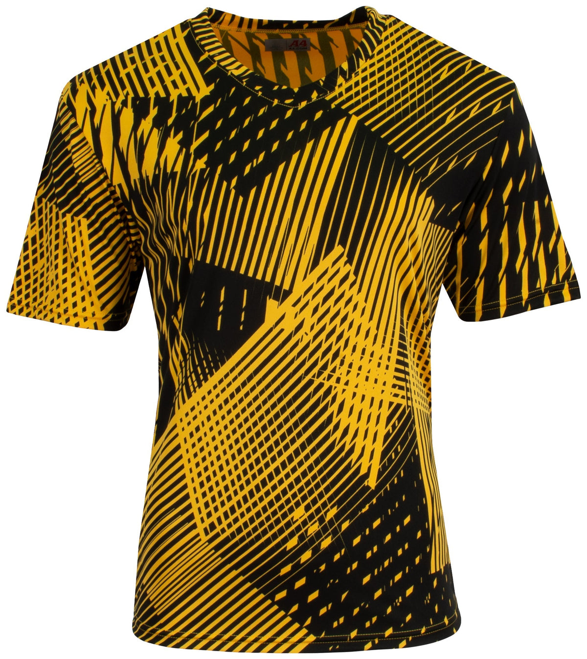 A4 N3553 Ricochet Soccer Jersey - Gold Black - Yellow-gold / Adult s