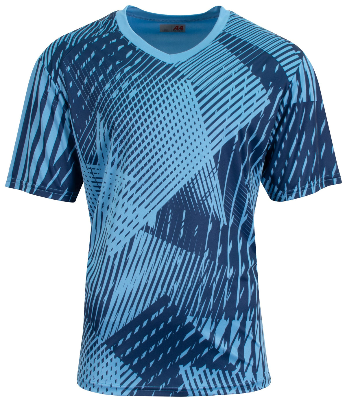 A4 N3553 Ricochet Soccer Jersey - Lt Blue Navy - Blue-light Blue-navy / Adult s