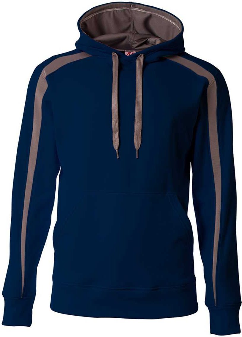 A4 N4004 Spartan Fleece Hoodie - Navy Graphite