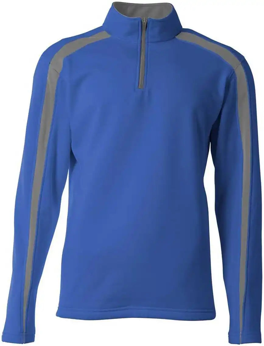 A4 N4005 Spartan Quarter Zip - Royal Graphite