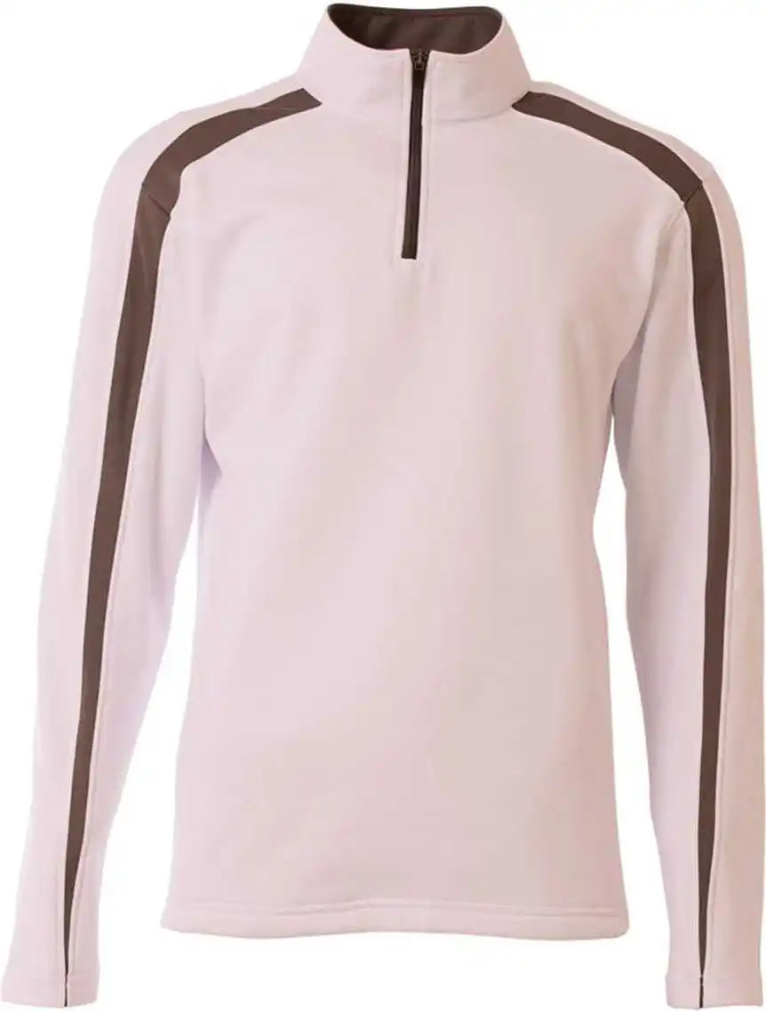 A4 N4005 Spartan Quarter Zip - White Graphite