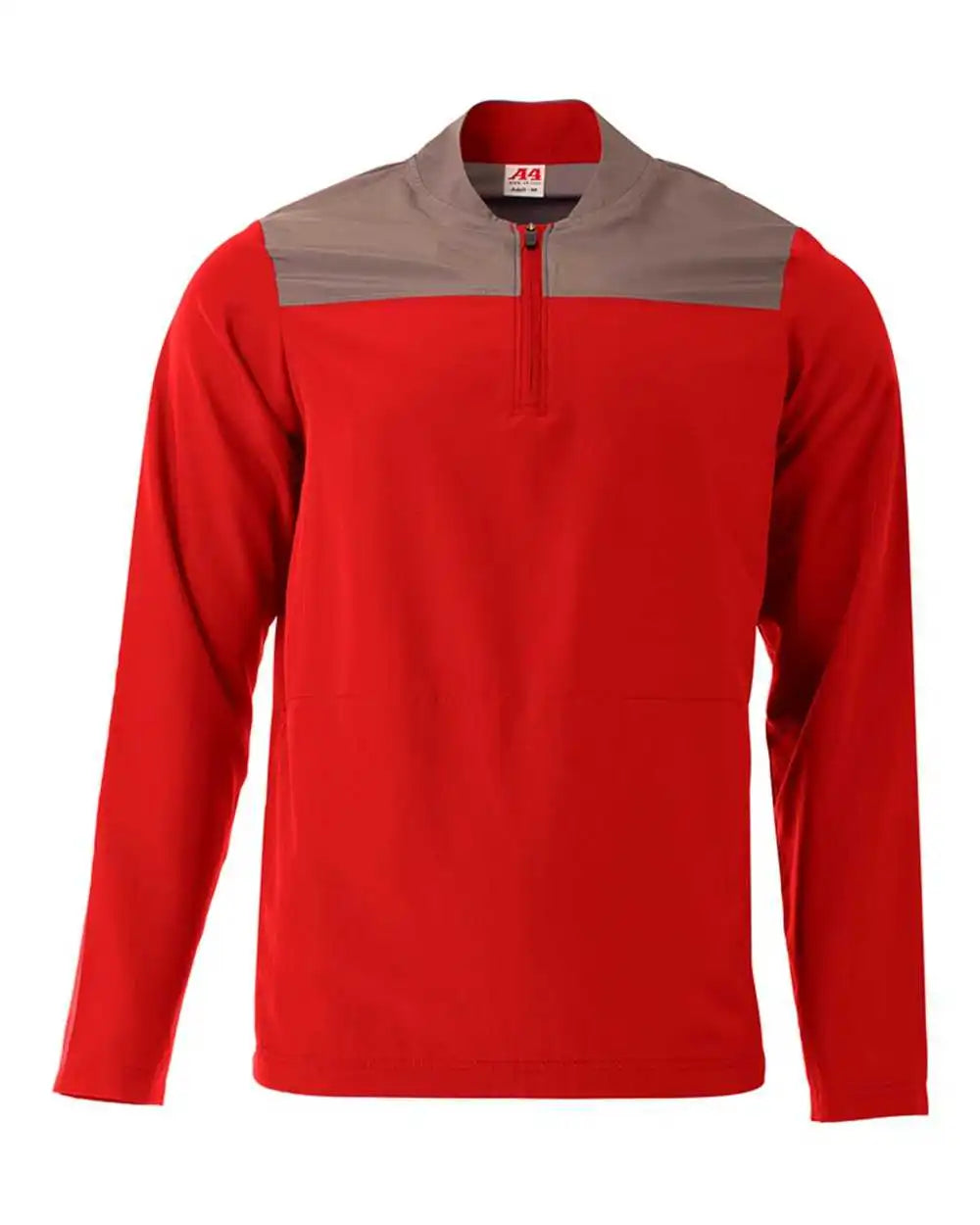 A4 N4014 the Element Quarter Zip - Scarlet Graphite